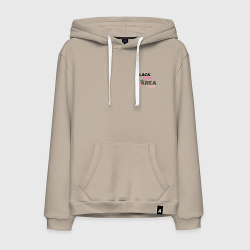 Мужская толстовка-худи Поцелуйчик Блэк Пинк in you area - мини / Миндальный – фото 1