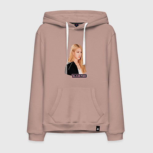 Мужская толстовка-худи Blackpink Rose music / Пыльно-розовый – фото 1