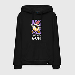 Толстовка-худи хлопковая мужская Chicken Gun - Game, цвет: черный