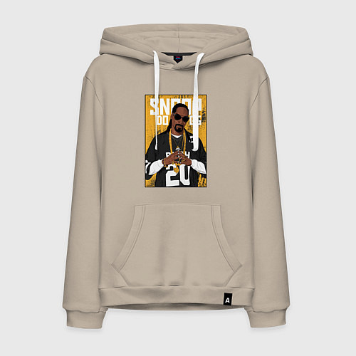Мужская толстовка-худи Snoop dogg с цепями / Миндальный – фото 1