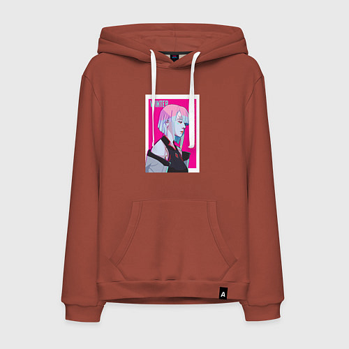 Мужская толстовка-худи Винтер из Aespa - киберпанка стиль / Кирпичный – фото 1