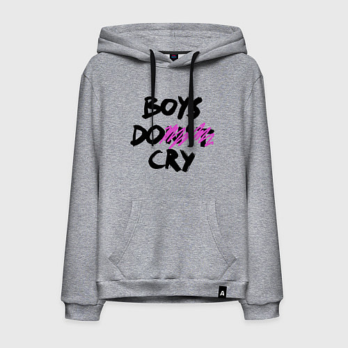 Мужская толстовка-худи Boys dont cry / Меланж – фото 1