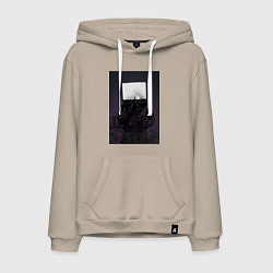 Толстовка-худи хлопковая мужская TV man, цвет: миндальный