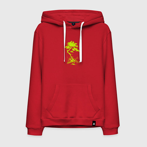 Мужская толстовка-худи Сосна / Красный – фото 1