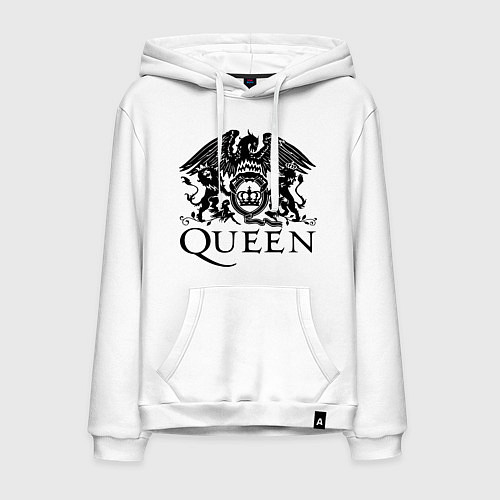 Мужская толстовка-худи Queen - logo / Белый – фото 1