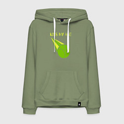 Толстовка-худи хлопковая мужская Tennis ace, цвет: авокадо