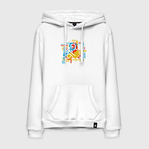 Мужская толстовка-худи Jazz man / Белый – фото 1