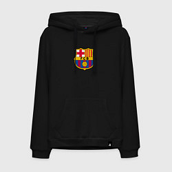 Толстовка-худи хлопковая мужская Barcelona fc sport, цвет: черный