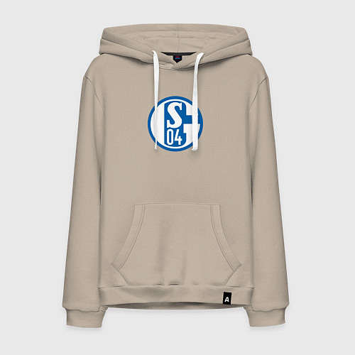 Мужская толстовка-худи Schalke 04 fc club / Миндальный – фото 1