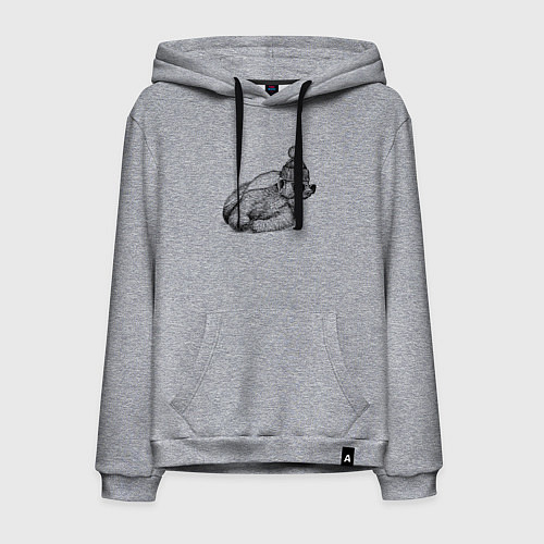 Мужская толстовка-худи Медоед стильный / Меланж – фото 1