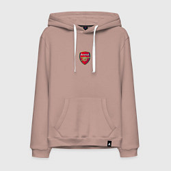 Толстовка-худи хлопковая мужская Arsenal fc sport club, цвет: пыльно-розовый