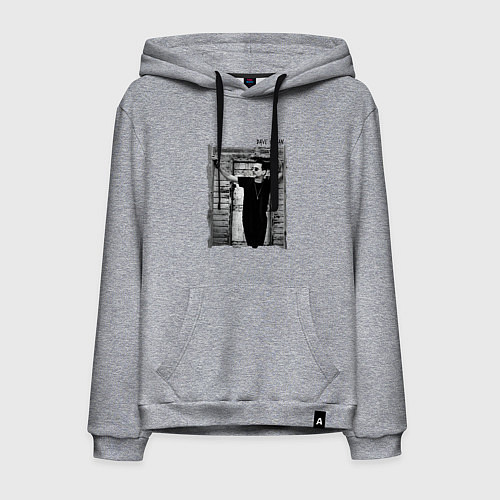 Мужская толстовка-худи Depeche Mode - Dave Gahan by Anton Corbijn / Меланж – фото 1