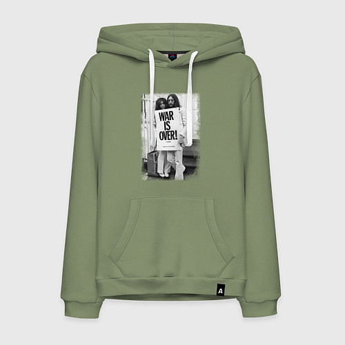 Мужская толстовка-худи Джон и Йоко / Авокадо – фото 1