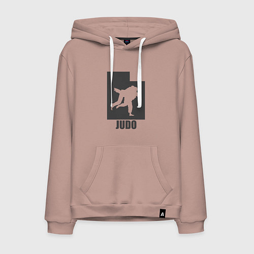 Мужская толстовка-худи Дзюдоисты / Пыльно-розовый – фото 1