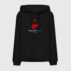 Толстовка-худи хлопковая мужская Depeche Mode - Violator rose logo, цвет: черный