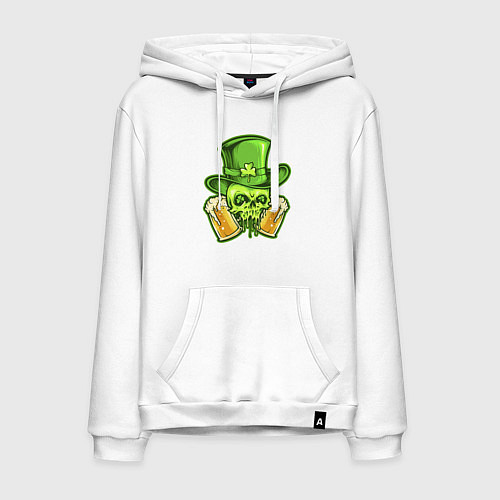 Мужская толстовка-худи Ирландское пиво / Белый – фото 1