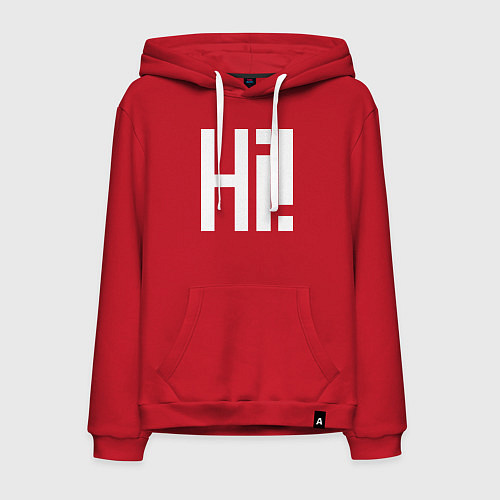 Мужская толстовка-худи Hi / Красный – фото 1