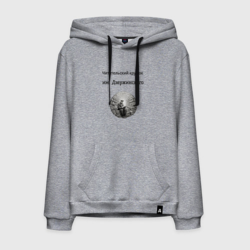 Мужская толстовка-худи Читательский кружок им Джержинского / Меланж – фото 1