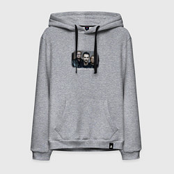 Толстовка-худи хлопковая мужская Depeche Mode - a band with Fletch, цвет: меланж