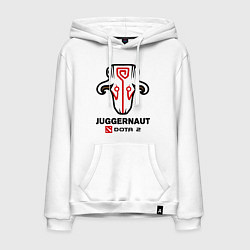 Толстовка-худи хлопковая мужская Juggernaut Dota 2, цвет: белый