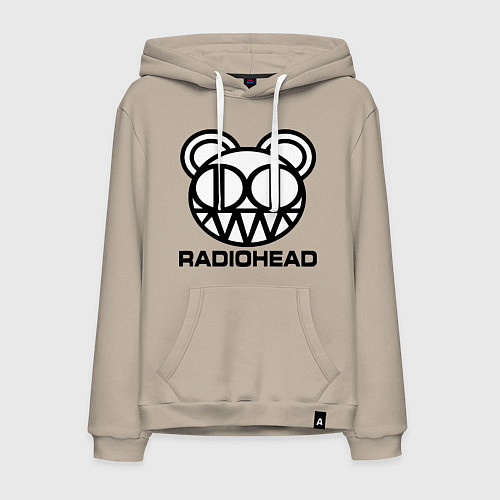 Мужская толстовка-худи Radiohead logo bear / Миндальный – фото 1