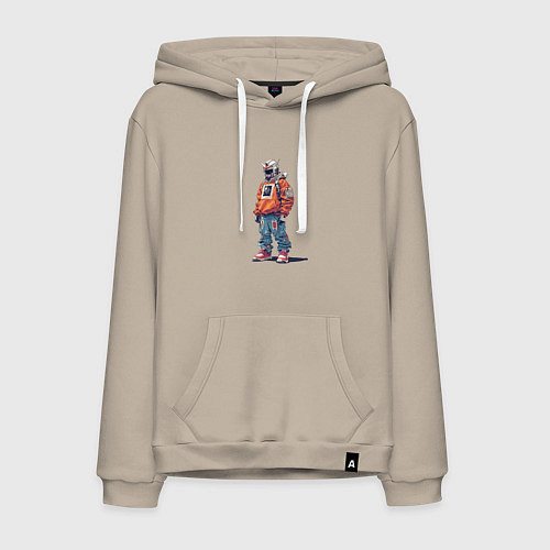 Мужская толстовка-худи Мобильный воин Гандам рэпер / Миндальный – фото 1