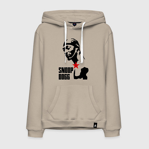 Мужская толстовка-худи Snoop Dogg / Миндальный – фото 1