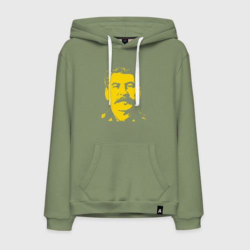 Мужская толстовка-худи Yellow Stalin / Авокадо – фото 1