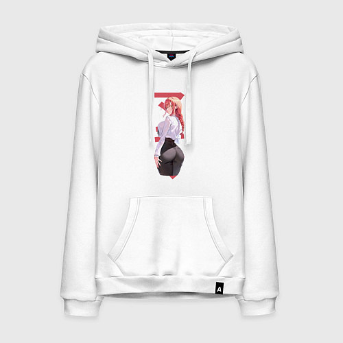 Мужская толстовка-худи Человек-бензопила: Макима / Белый – фото 1
