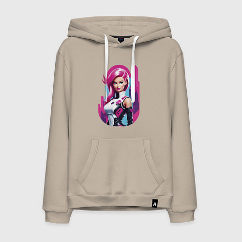 Мужская толстовка-худи Beauty Barbie - ai art / Миндальный – фото 1
