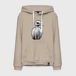 Мужская толстовка-худи Страус рисованый