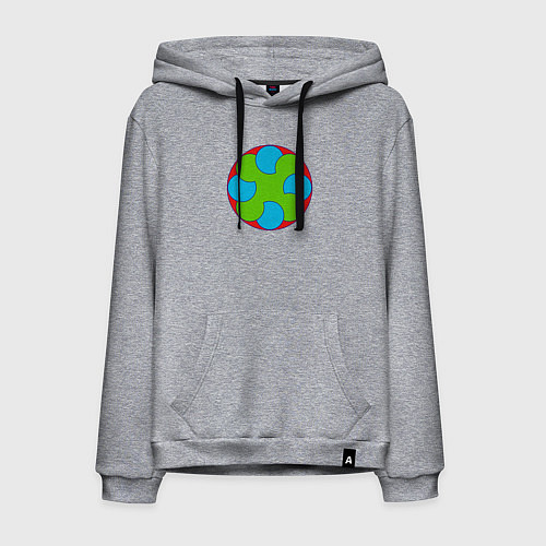 Мужская толстовка-худи Слияние окружностей / Меланж – фото 1