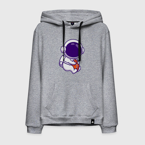 Мужская толстовка-худи Space football / Меланж – фото 1