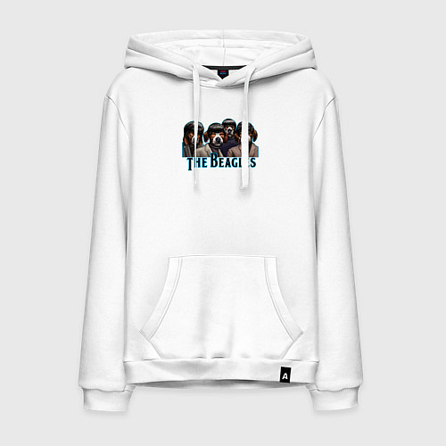 Мужская толстовка-худи Beatles beagles / Белый – фото 1
