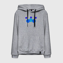 Толстовка-худи хлопковая мужская Матрешка из шести окружностей, цвет: меланж