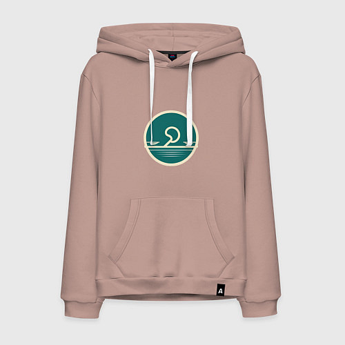 Мужская толстовка-худи Настроение голоден / Пыльно-розовый – фото 1