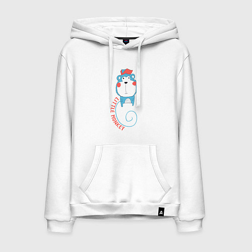 Мужская толстовка-худи Little monkey / Белый – фото 1