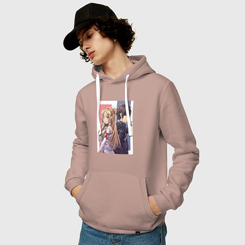 Мужская толстовка-худи Мастера Меча Онлайн Асуна / Пыльно-розовый – фото 3