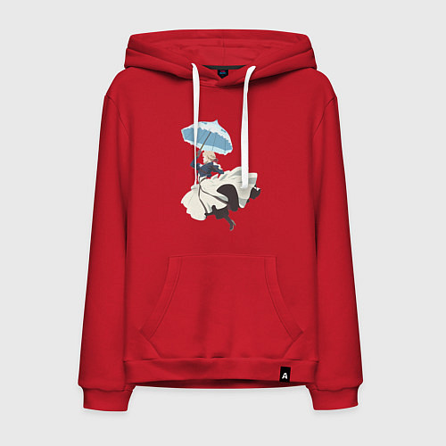 Мужская толстовка-худи Вайолет Эвергарден автозапоминающая кукла / Красный – фото 1