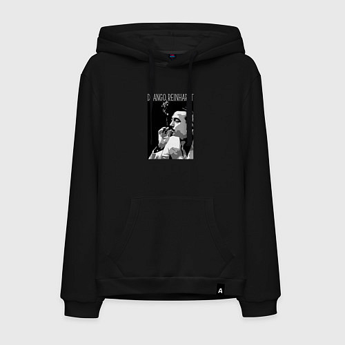 Мужская толстовка-худи Django Reinhardt legendary jazz guitarist / Черный – фото 1
