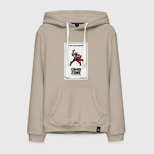 Мужская толстовка-худи Comix zone - power / Миндальный – фото 1