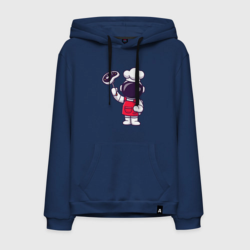 Мужская толстовка-худи Повар космонавт / Тёмно-синий – фото 1
