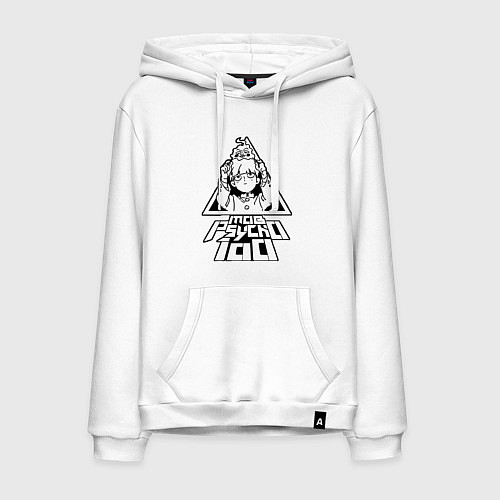 Мужская толстовка-худи Моб Психо Шигэо Кагэяма / Белый – фото 1
