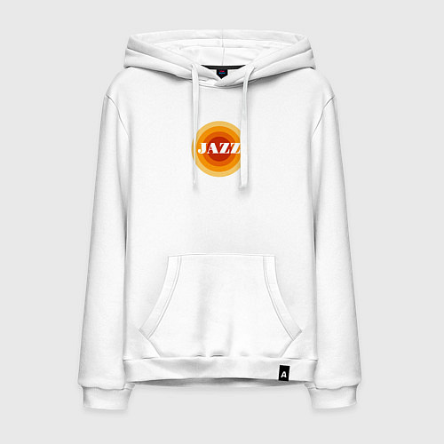 Мужская толстовка-худи Джаз ретро в желтом / Белый – фото 1