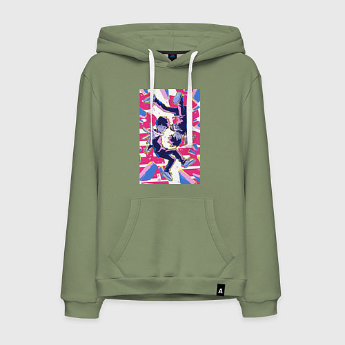 Мужская толстовка-худи Моб Психо 100 Экубо экстрасенс / Авокадо – фото 1