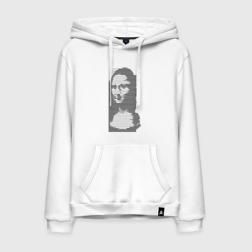 Мужская толстовка-худи Mona Lisa text / Белый – фото 1