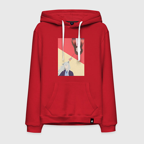 Мужская толстовка-худи Очень приятно Томоэ / Красный – фото 1