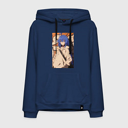 Толстовка-худи хлопковая мужская Реинкарнация безработного Рокси Мигурдия арт, цвет: тёмно-синий