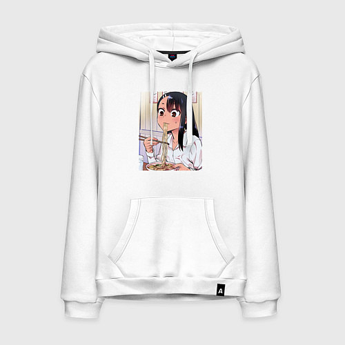 Мужская толстовка-худи Не издевайся, Нагаторо Хаясэ / Белый – фото 1