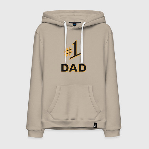 Мужская толстовка-худи Dad 1 / Миндальный – фото 1